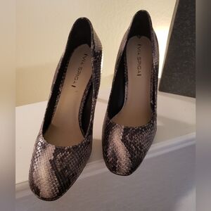 High Stilleto Python Print Leather Pump by Via Spiga ...🐍